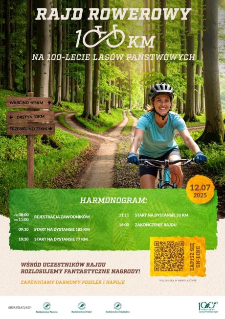 Dołącz do Rajdu Rowerowego „100 km na 100‑lecie Lasów Państwowych”!